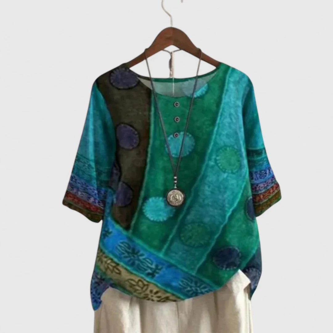 Women��s Artistic Top Vibrant Bohemian Design