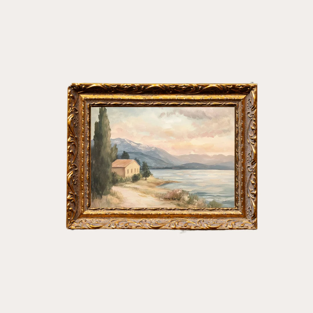 Rocky Mountain Cottage | French Brass Inspired Gold Mould Framed Art