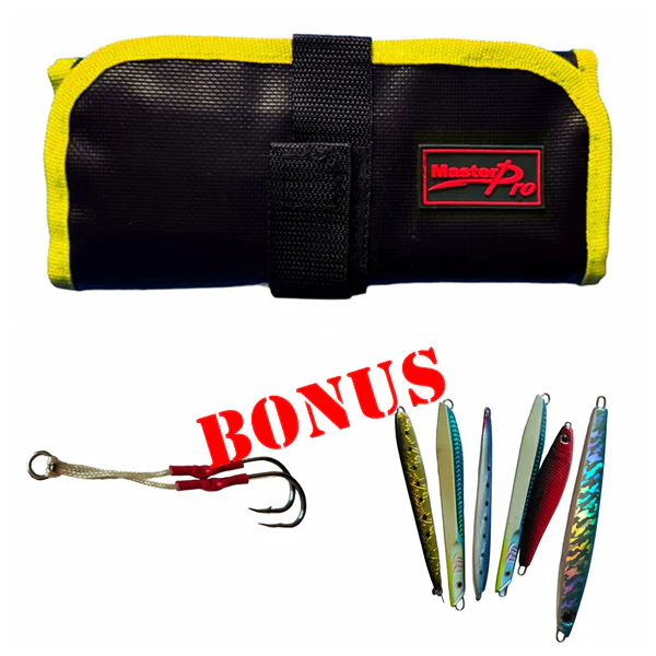 Fishing Jigging Lead Fish Bag BONUS +Jig assistant Hook +1x Lead Fish (Random)