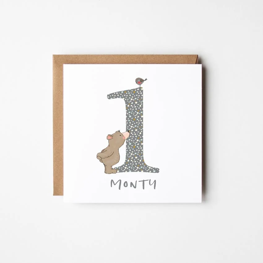 Bear��s Personalised 1st Birthday Card