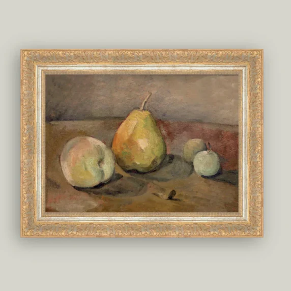 Pears and Apples Framed Antique Inspired Art
