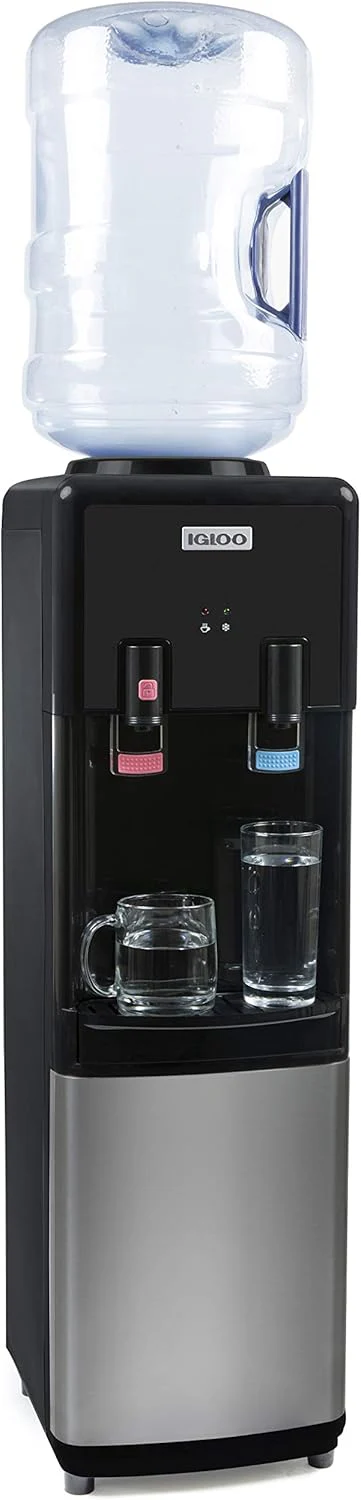 Igloo Bottom Loading Water Cooler Hot Cold Room Temperature Dispenser Stainless Steel