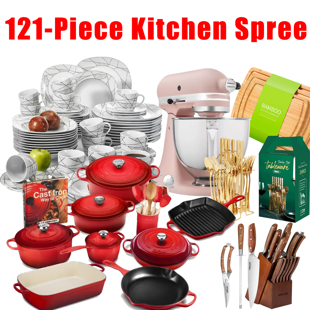 Limited-time Promotion 121-piece Kitchen Spree Meeting All The Needs Of The Kitchen