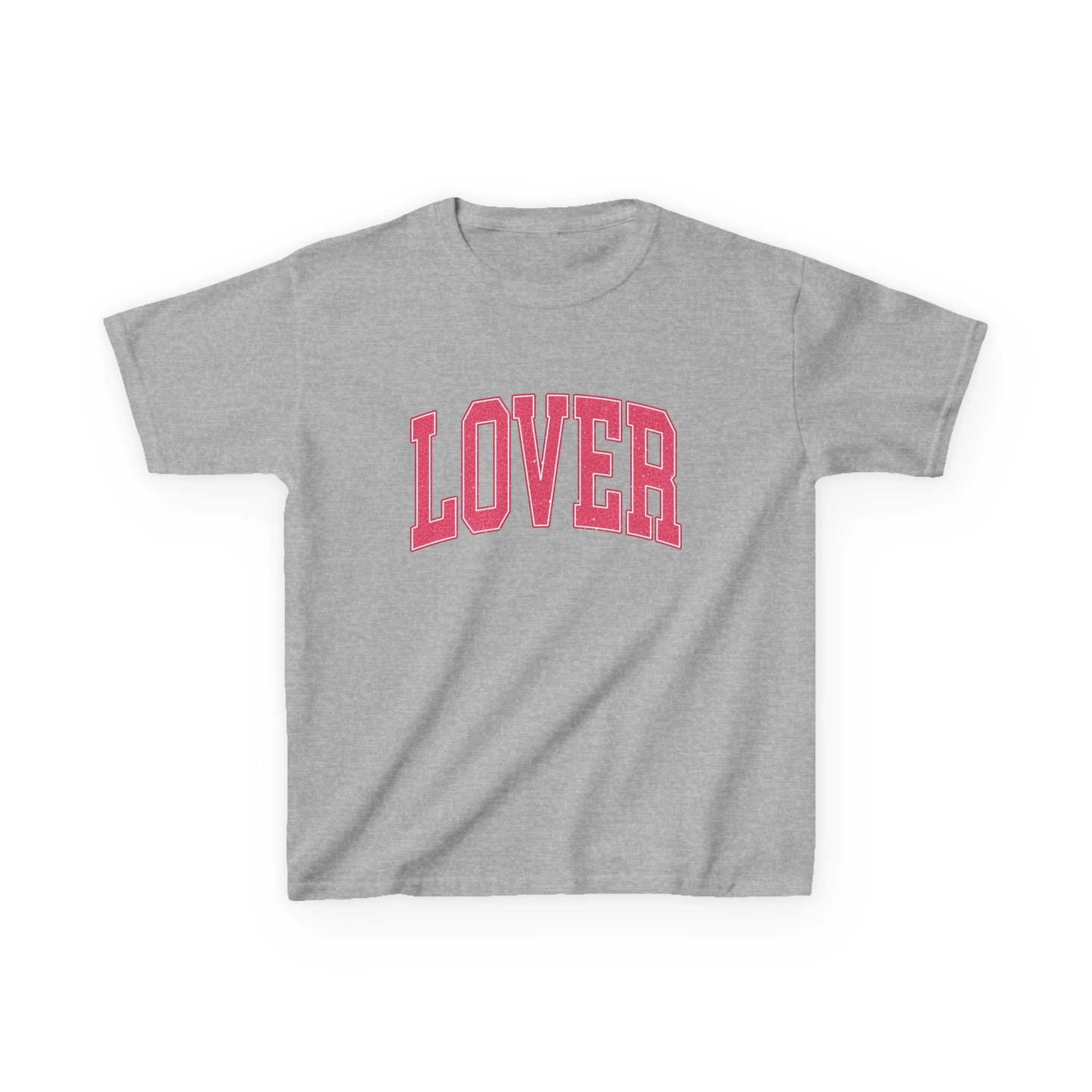 Lover Pink Arch Text Kids Tee | Valentine Kids Shirt