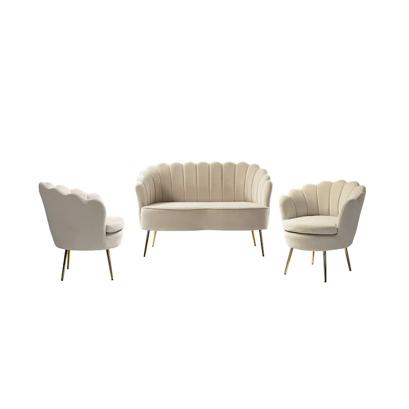 Xabier 52 in. 3 Piece Living Room Set by HULALA HOME