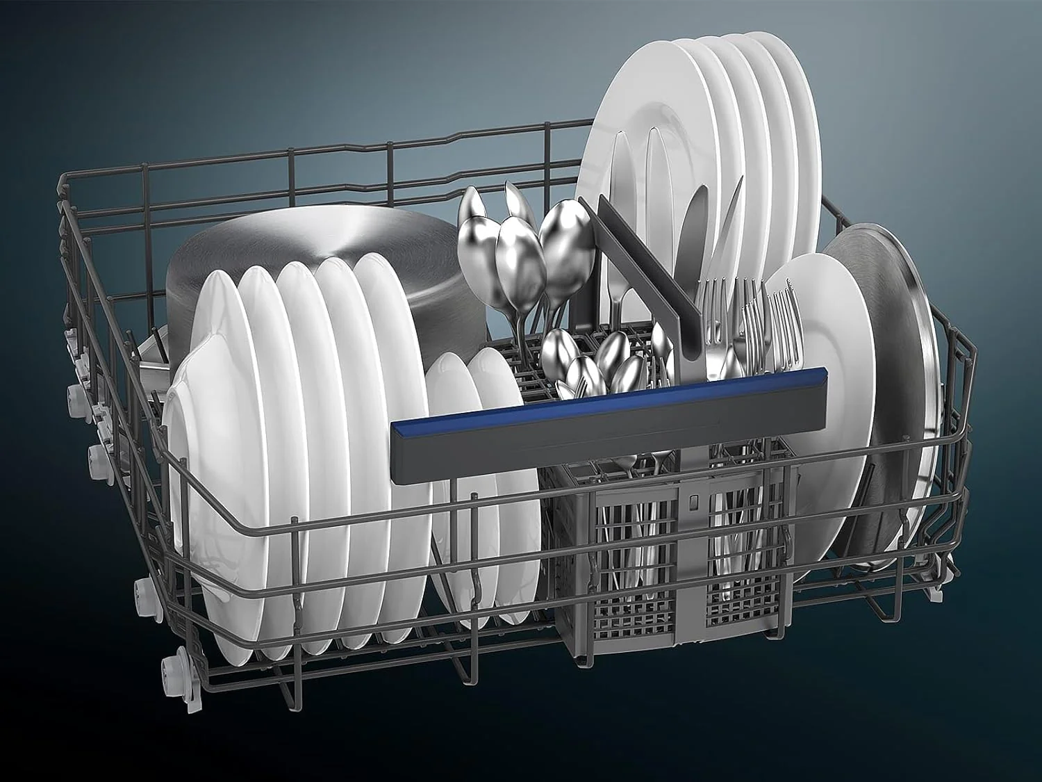 Siemens SN63EX14VE, iQ300 Smarter Geschirrspüler, Vollintegrierte Spülmaschine mit Besteckschublade, 60 cm, Auto Türöffnung dank autoOpen dry, Besonders leise durch iQdrive-Motor, infoLight aquaStop