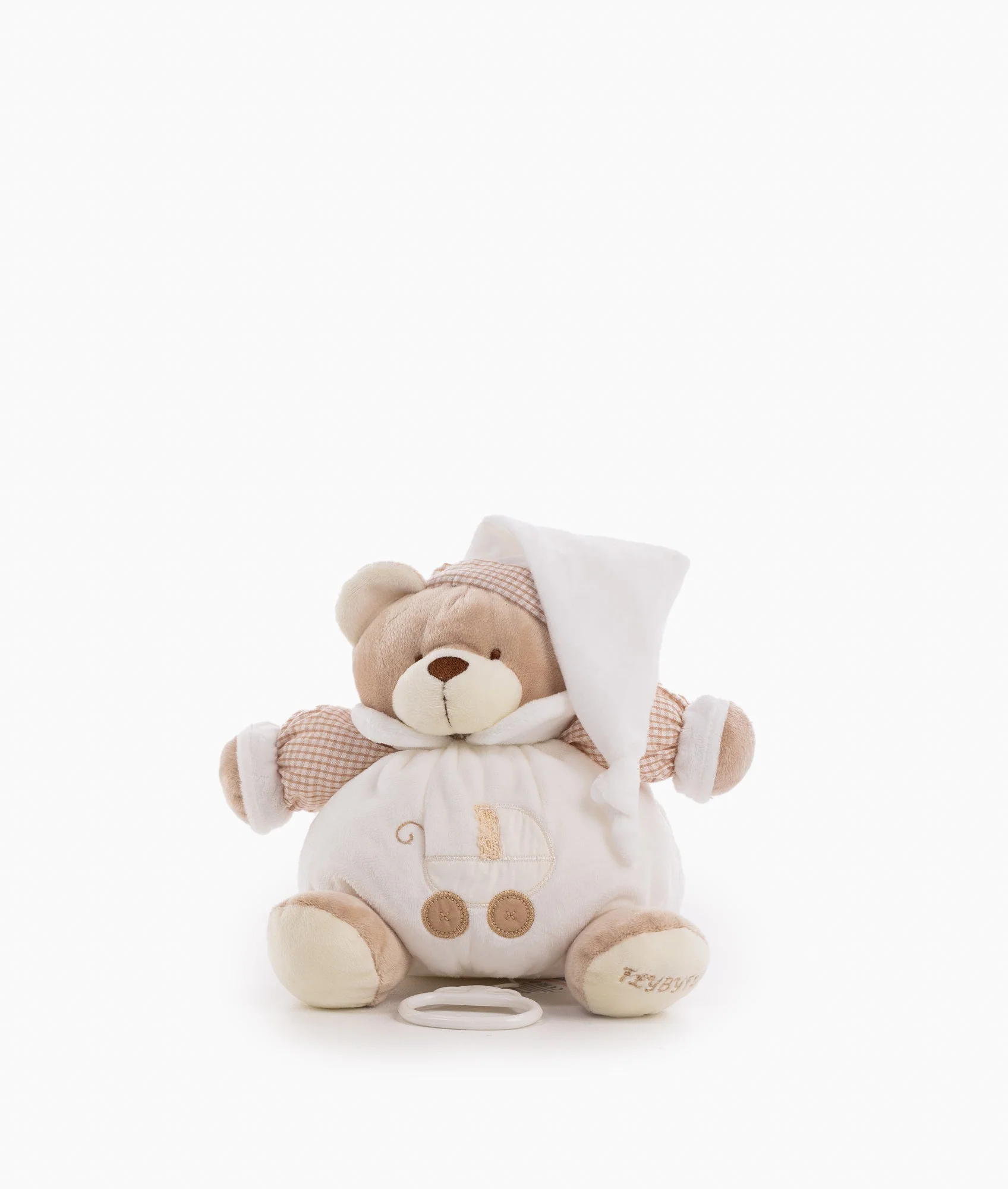 Pull String Musical Bear | White & Beige
