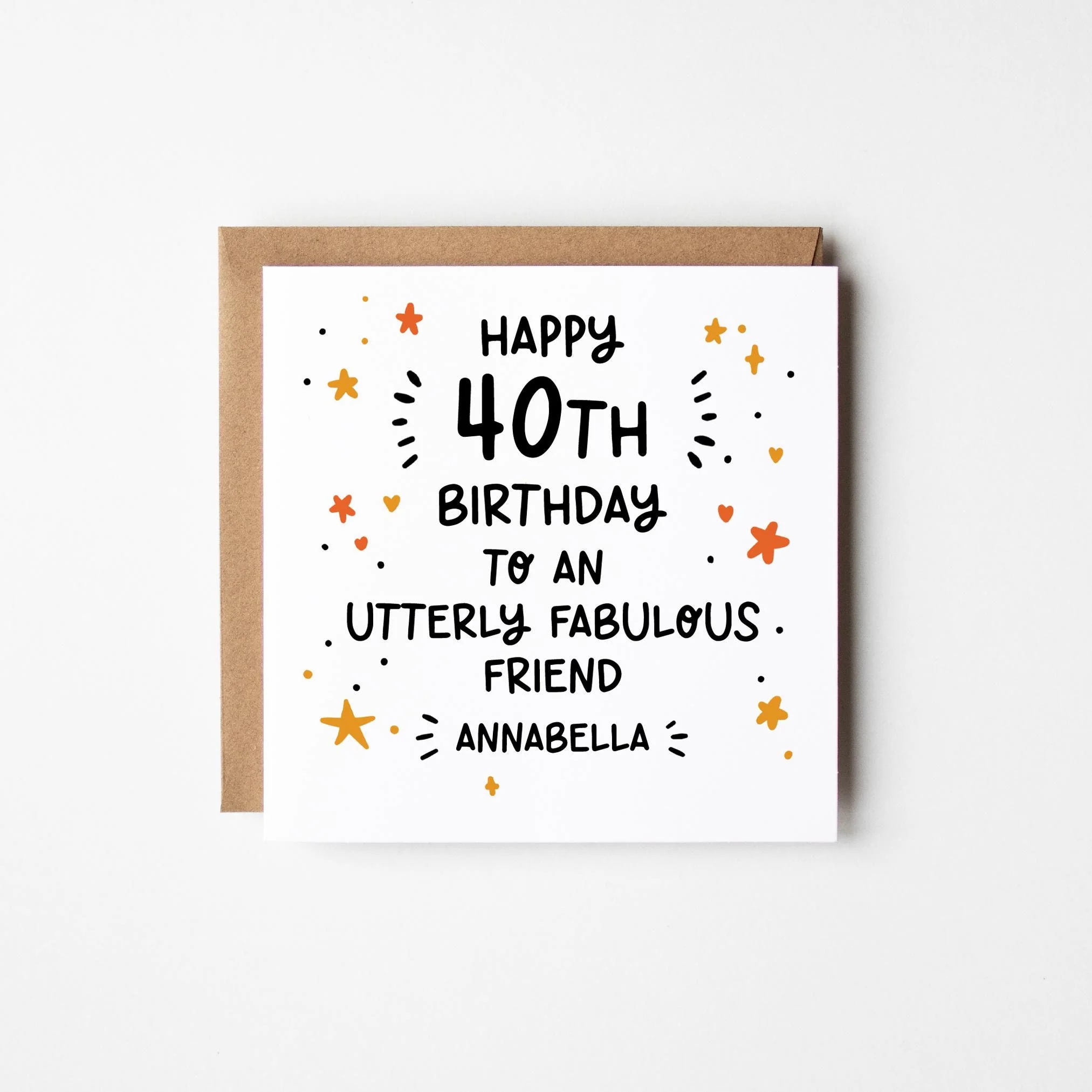 Utterly Fabulous X 40th Birthday Card a?�� Personalised 40th Birthday Card a?�� Personalised Birthday Card 40th Birthday a?��