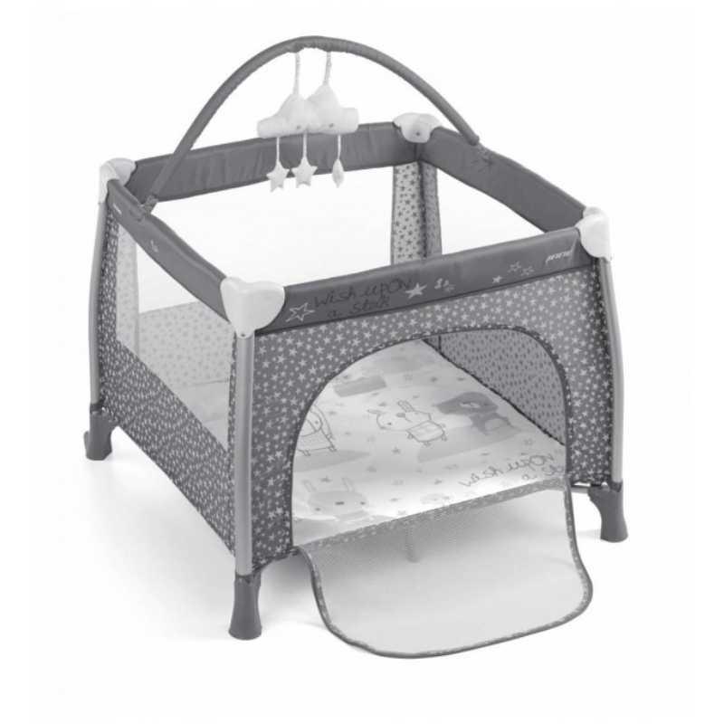 Box Lettino da Viaggio Jane Travel Fun Star 6845 T01 – Ideale da 0 a 36 mesi, con Ruote e Finestra Laterale
