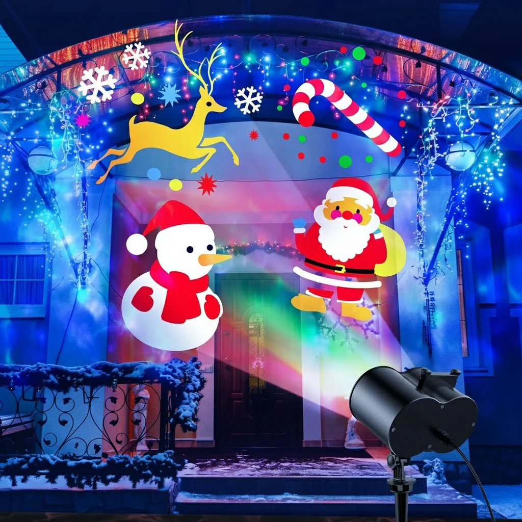 LUMIPROJ – Buiten Kerstlicht Projector met 16 Feestmotieven