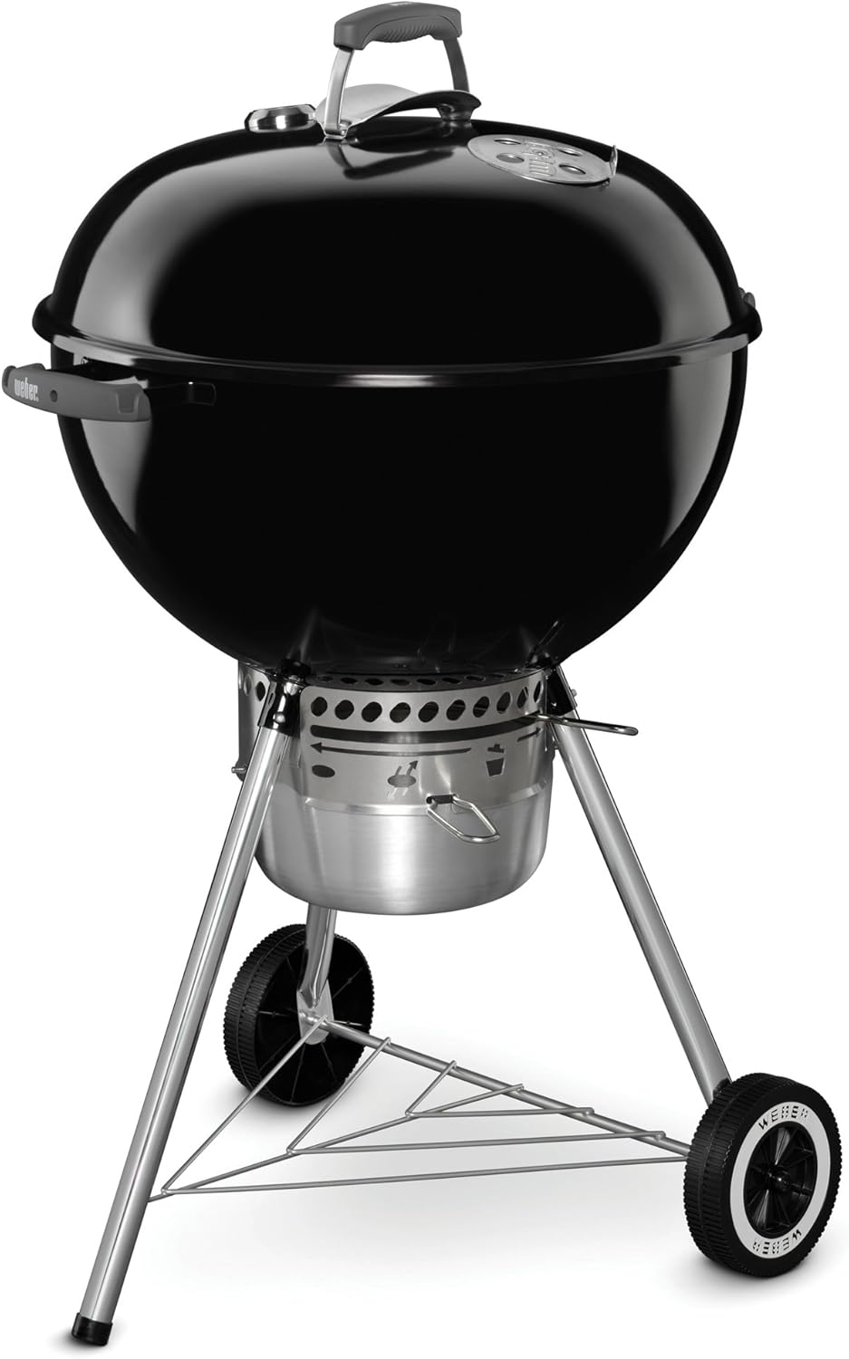 Weber Original Kettle Premium Charcoal Grill  22-Inch  Black – Outdoor BBQ Grill with Built‑In Thermometer  Heat Control Dampers & One‑Touch™ Cleaning System