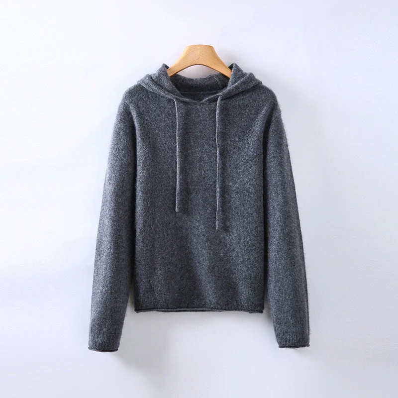 Women��s Cashmere Hoodie Lightweight Soft and Elegant Drape