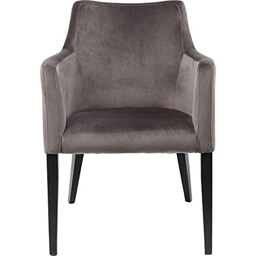 Kare Design Black Mode Velvet Sedia con Braccioli, Grigio, 87x58x67cm : Amazon.it: Casa e cucina