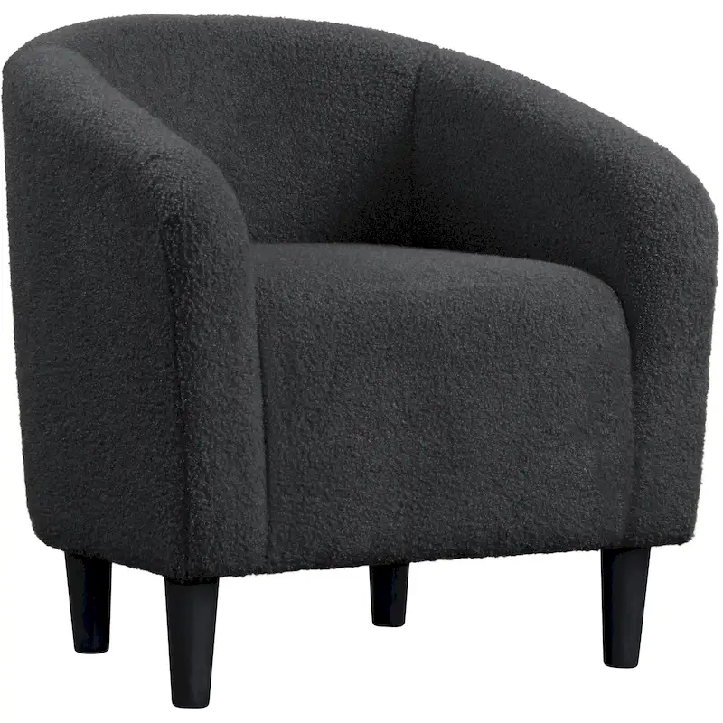 Yaheetech Club Chair Accent Barrel Chair Upholstered Arm Chair