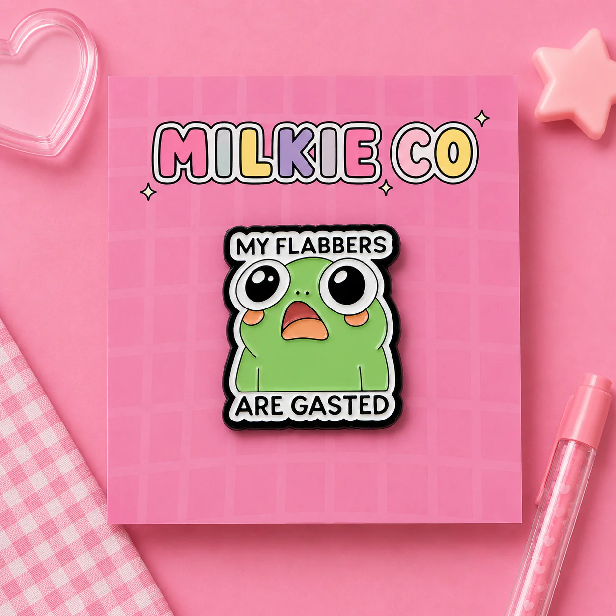 'My flabbers are gasted' Enamel Pin