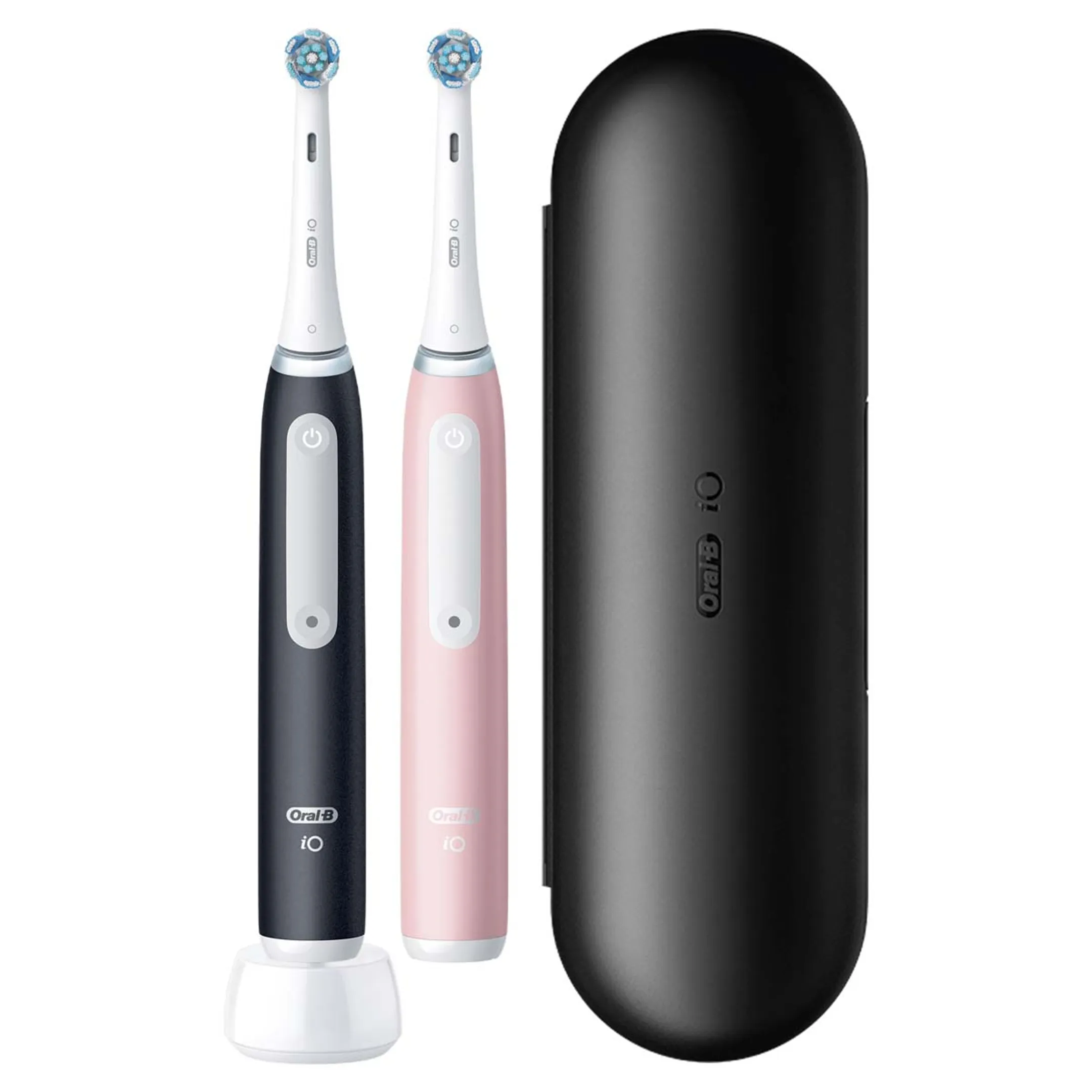 Oral-B Elektrische Tandenborstels iO3 Duo Zwart/Roze + Reisetui