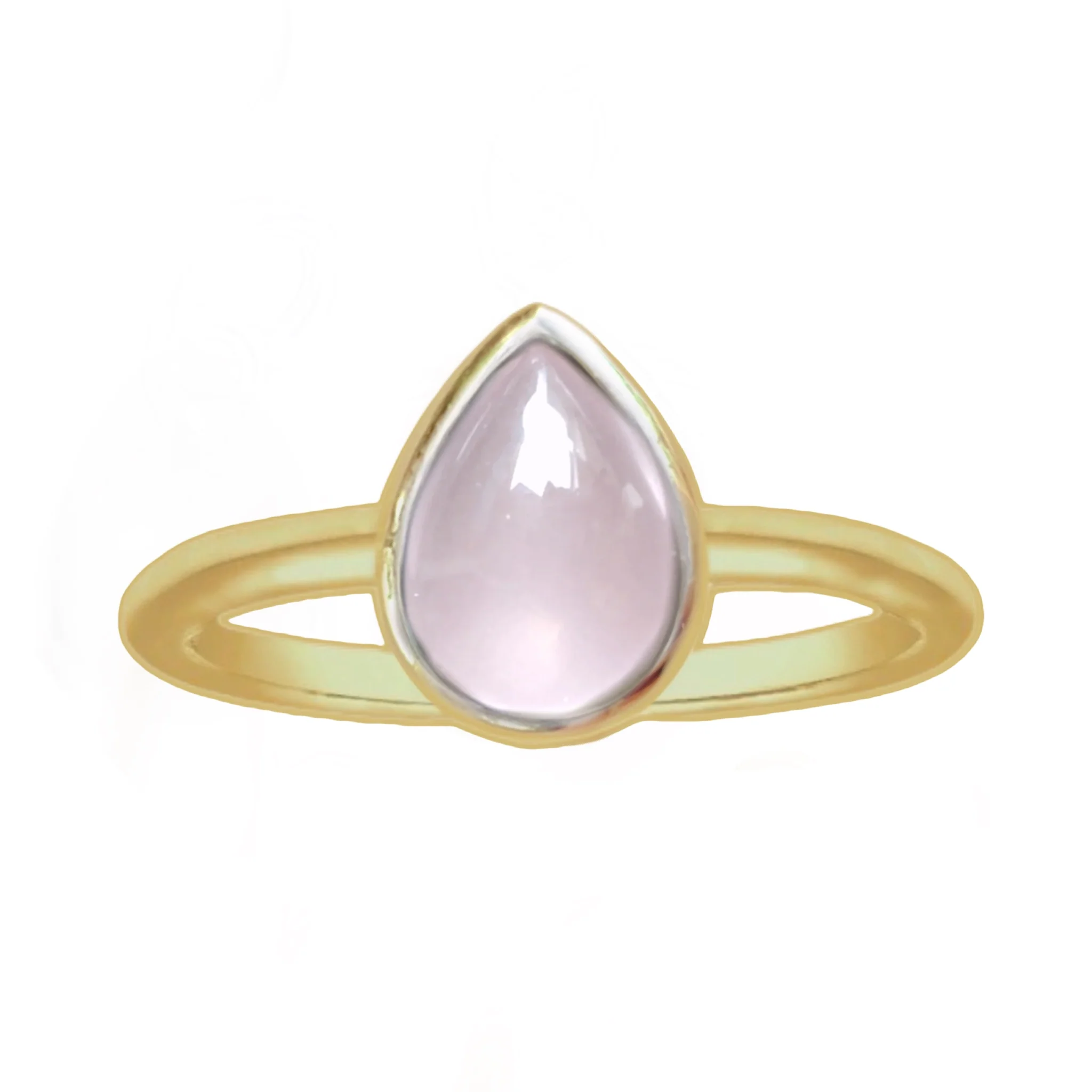 Laihas Mini Tearing Spirit Gold Rose Quartz Ring