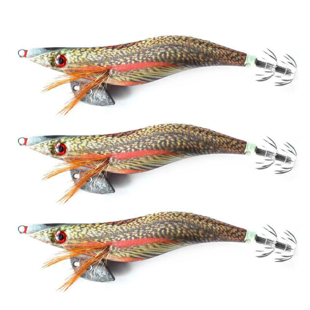 3 X High Quality Fishing Squid Jigs Popular Fish Skin Colour 087