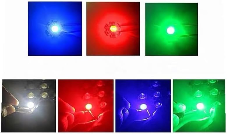 1000 Stück LED 0,5 W 1 W 3 W 3 V 35 mli 45 mli Hochleistungs-Lampenperlen Warmweiß Blau Rot Grün Gelb Rosa RGB-Chip für Leuchtmittel (Farbe: Rot, Größe: 3 W, 45 ml, 700 mA)