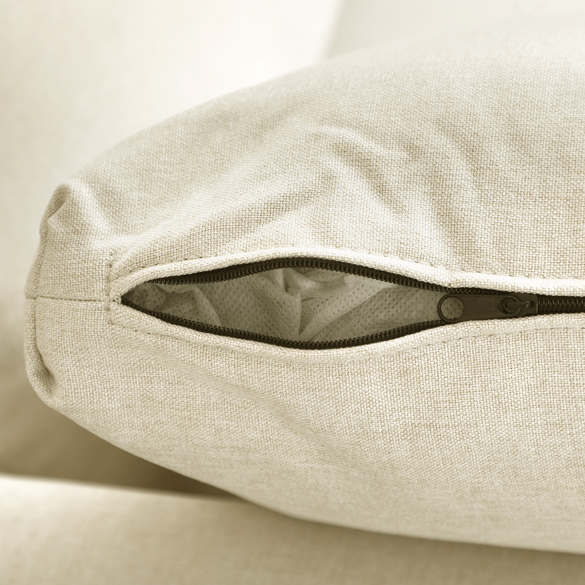 HOMCOM 2-zitsbank, Scandinavisch design, 2 sierkussens, frame van natuurlijk hout, beige, 137 x 78 x 78 cm