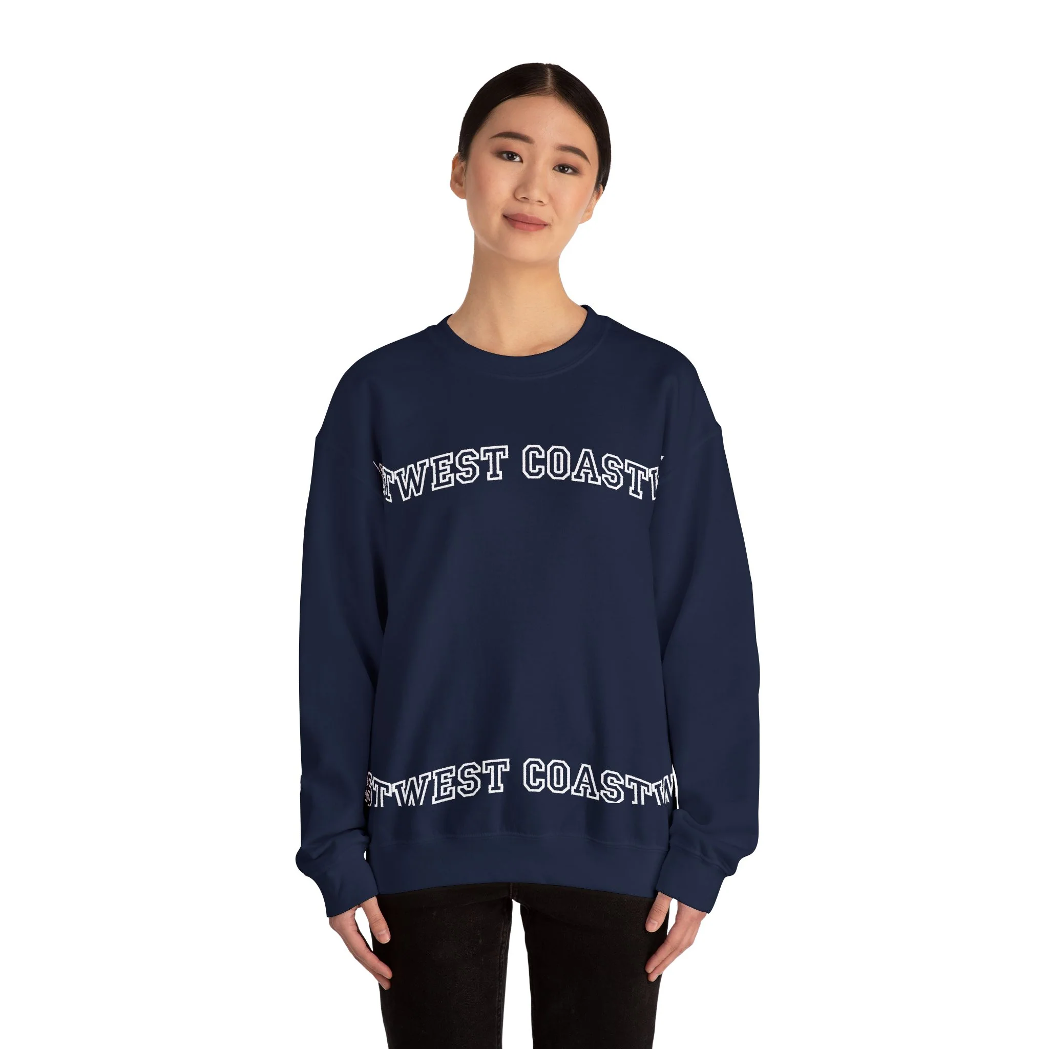 West Coast Crewneck Sweatshirt - Classic Arched Text Pullover
