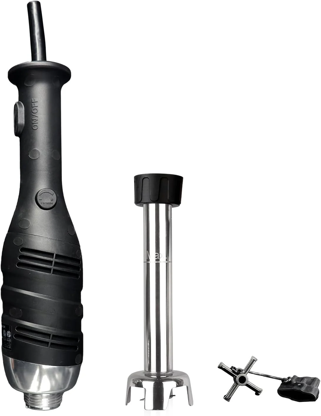 VONCI 500W Commercial Immersion Blender, 16" SUS 304 Removable Shaft, Heavy Duty Power Hand Mixer with Variable Speed 6000-20000RPM, Professional Electric Stick Blender for Restaurant Kitchen Use.