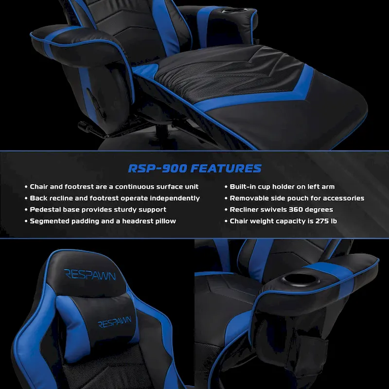 Gaming Recliner - Reclining Gaming Chair with Footrest