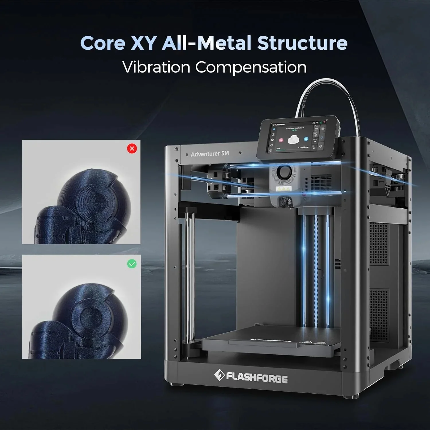 Adventurer 5M 3D printer with fully automatic leveling