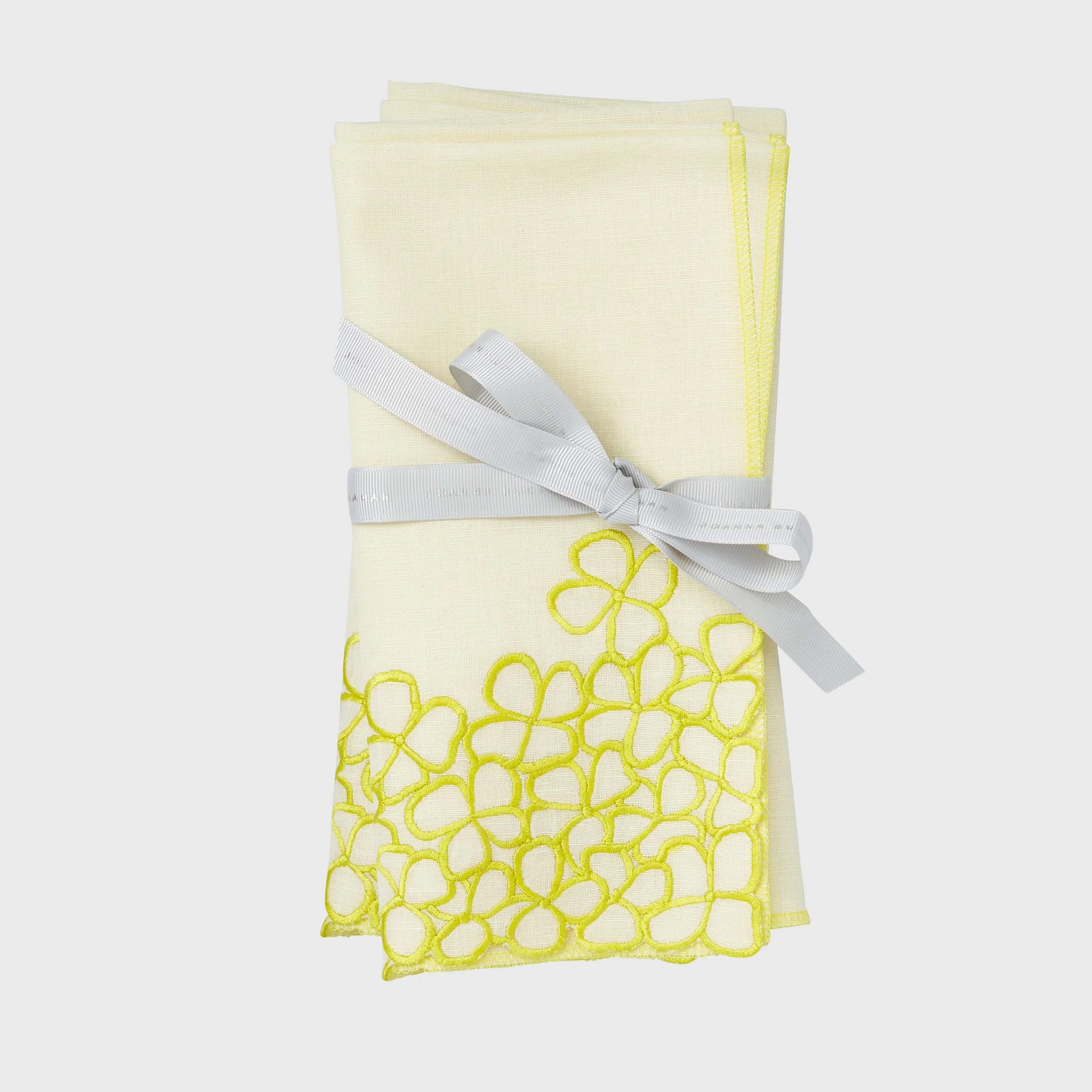 Hydrangea Dinner Napkins, Citrus, Set of 2