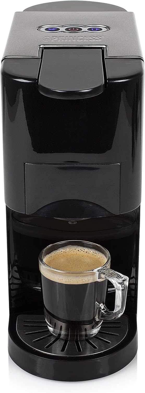 Princess Macchina Caffè Multi Capsule 5 in 1 – 19 bar – Adatta per diversi tipi di caffè – Nespresso, Dolce Gusto, Lavazza a Modo Mio e E.S.E. – 0.8 L – 1450 W – 249451