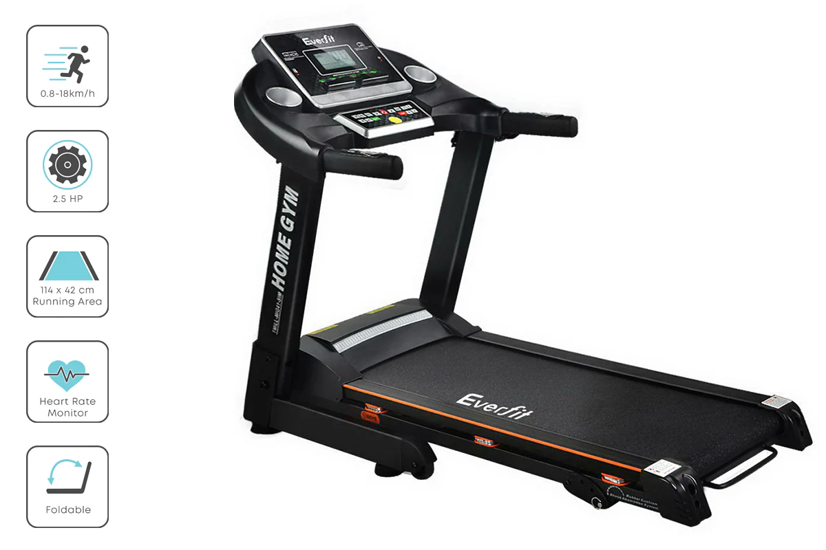 Everfit Treadmill Electric Home Gym Fitness Exercise Machine Hydraulic 420mm
