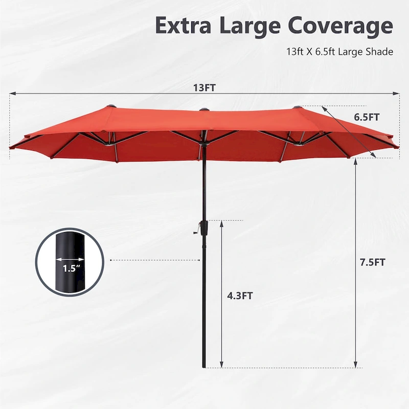 7/8-Piece Patio Dining Set including 60x38 Slatted Metal Table with 1.56 Umbrella Hole and 6 Spring Motion Chairs