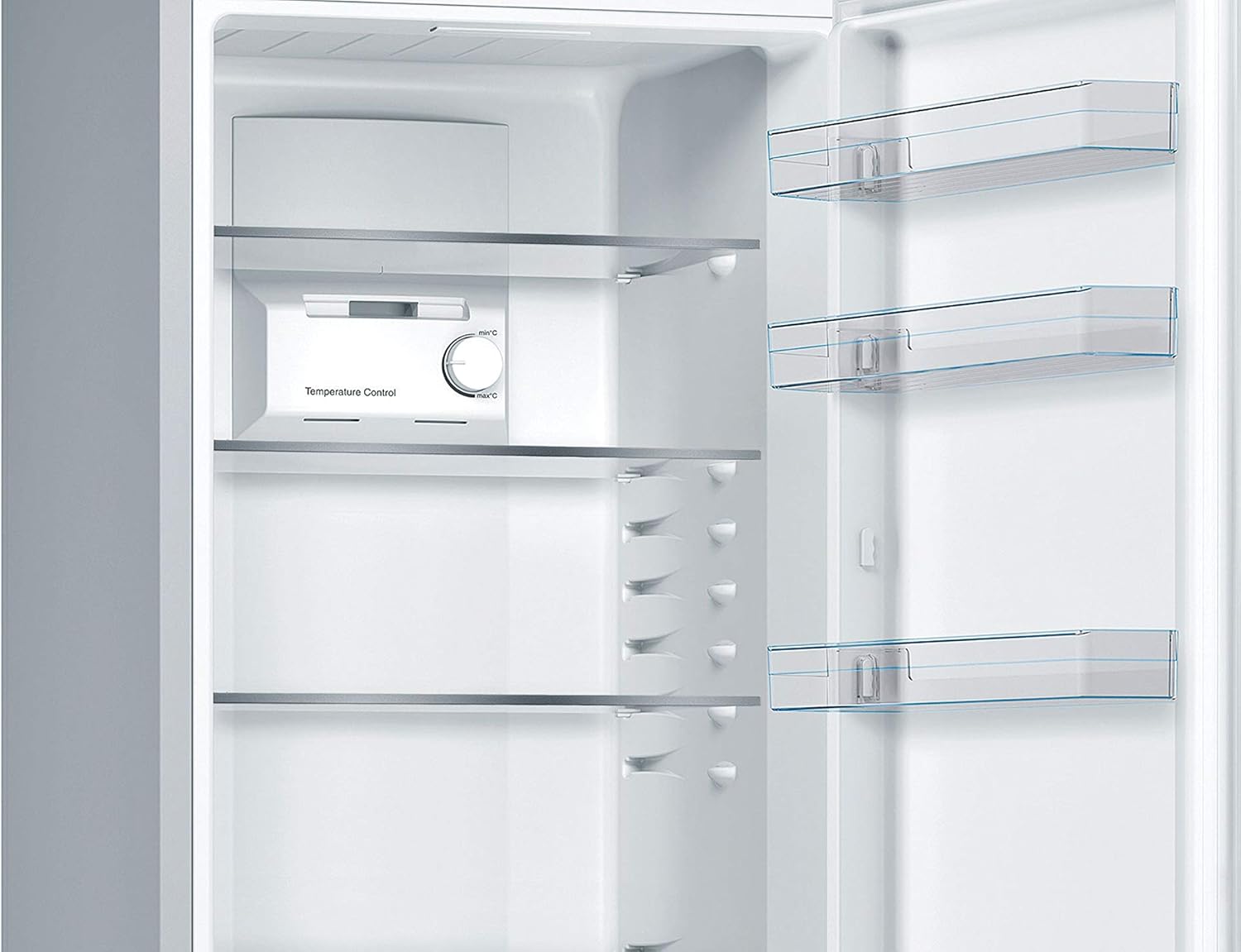 Bosch KGN36NWEA Serie 2 Kühl-Gefrier-Kombination, 186 x 60 cm, 215 L Kühlen & 87 L Gefrieren, NoFrost nie wieder abtauen, LED-Beleuchtung gleichmäßige Ausleuchtung