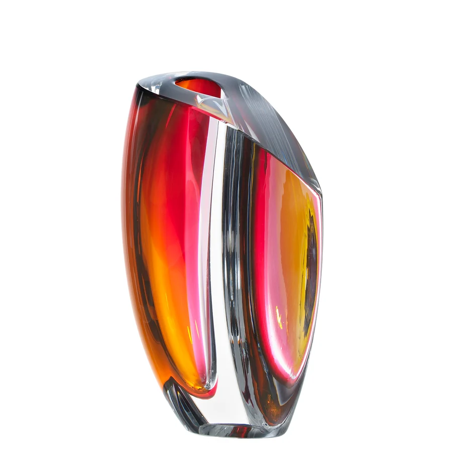 Mirage Vase, Grey Red Large