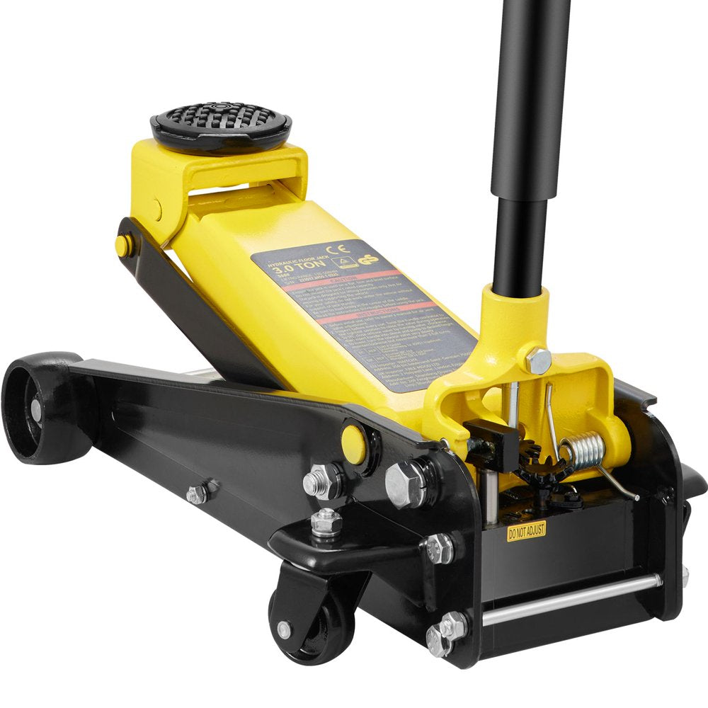 VEVOR 3 Ton Low Profile Floor Jack, Steel Hydraulic Pump, Wide Lift Range, Durable & Easy Operation