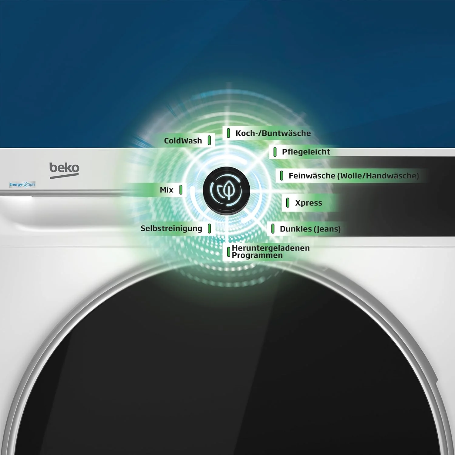 Beko WMC91464ST1 b300 Waschvollautomat, Waschmaschine, 9 kg, Bluetooth, ProSmart Inverter Motor, Dampffunktion, Pet Hair Removal, Watersafe+, Weiß