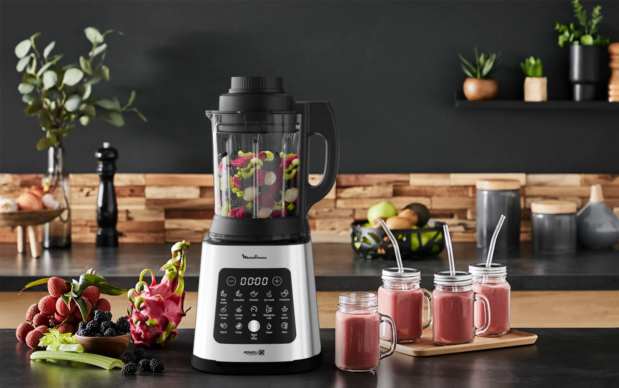 Moulinex Verwarmende Blender Perfectmix Cook LM835D10