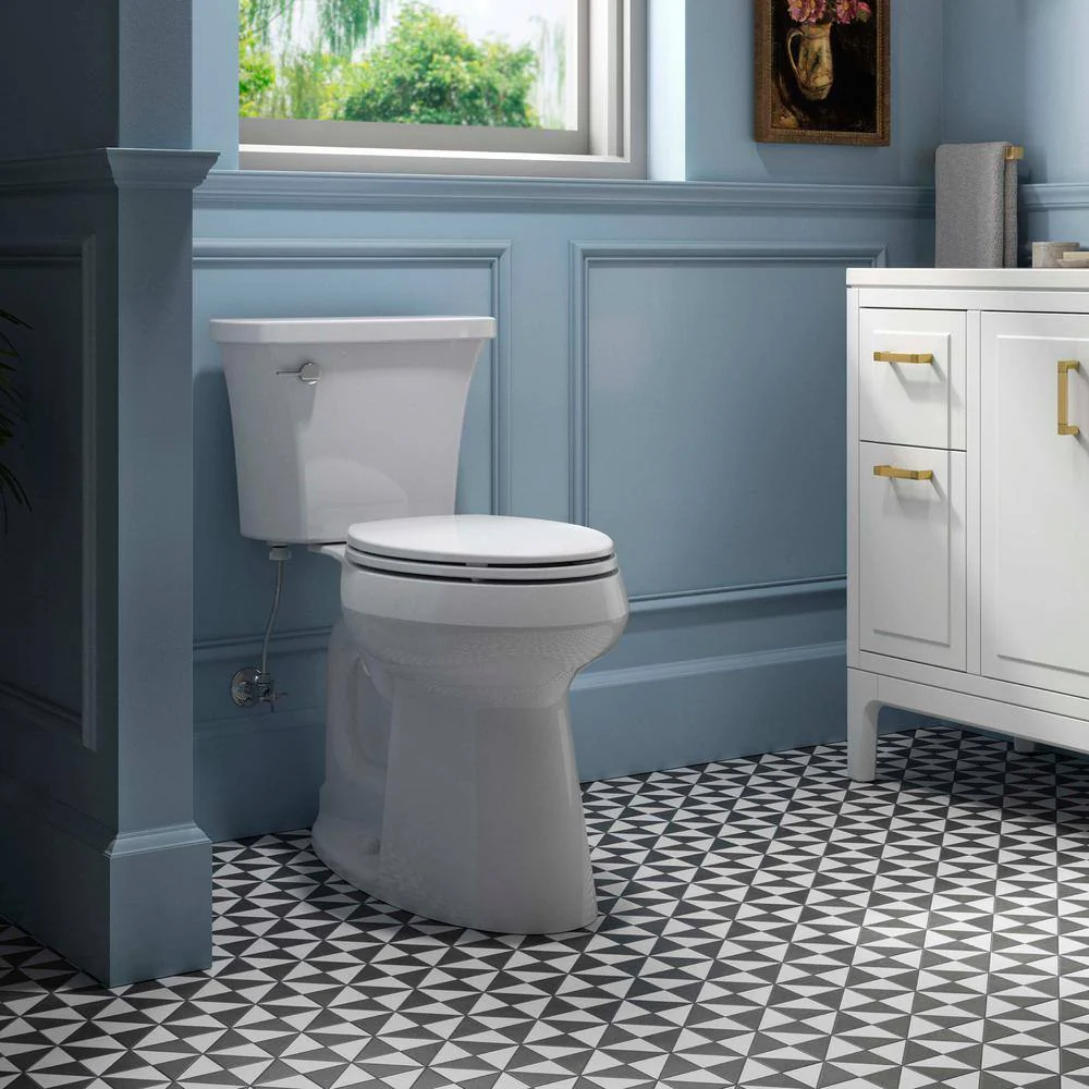 Extra Tall Highline Arc Complete Solution 2-piece 1.28 GPF Single Flush Elongated Toilet in White (Seat Included) 78305-0