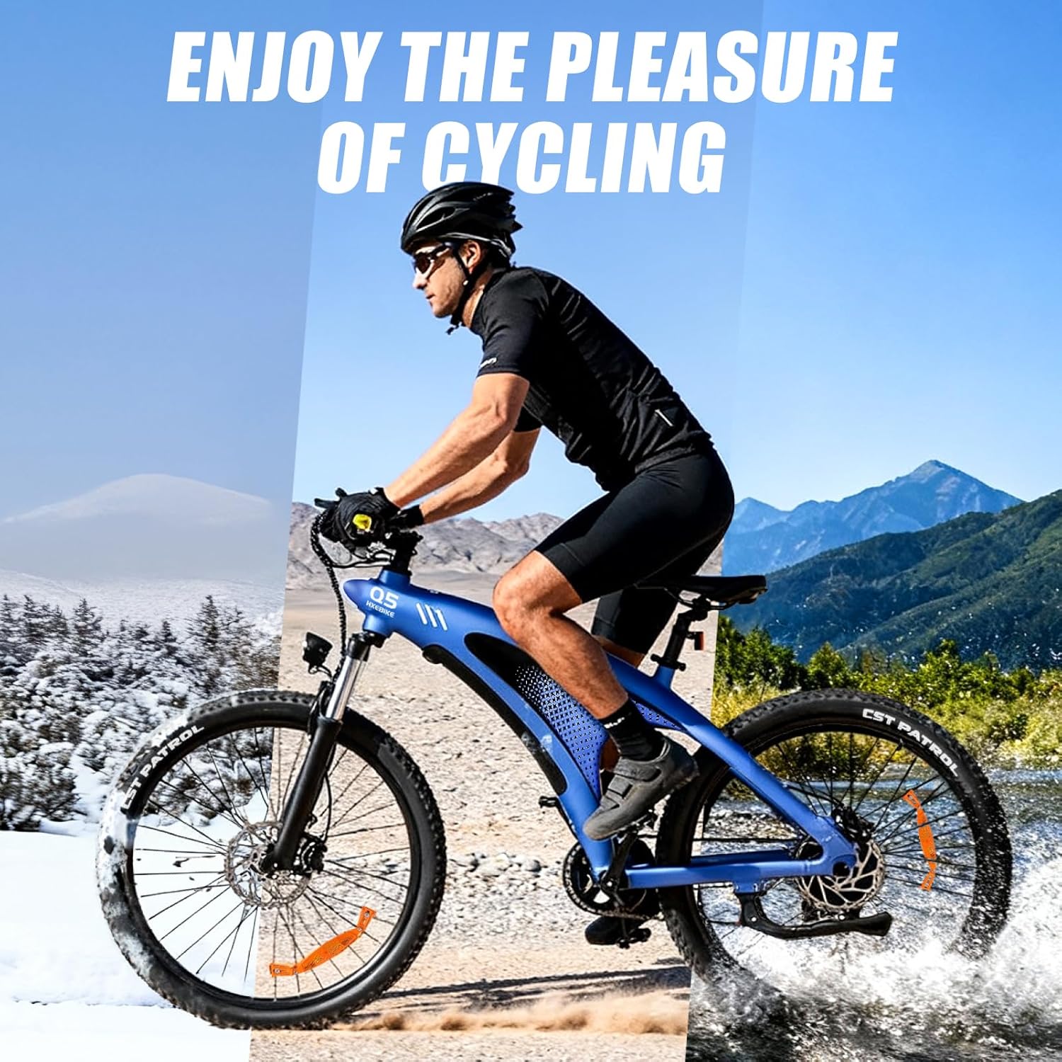 HX Q5 Bicicleta Eléctrica Montaña para Adultos con Carga rápida 48V 20AH Batería Extraíble,27.5