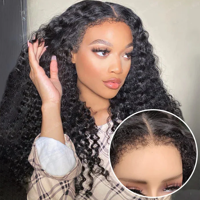 4C Edges Deep Wave HD Lace Wig 250% Or 300% Density Glueless Popping And Fluffy Luxury Human Hair Wig