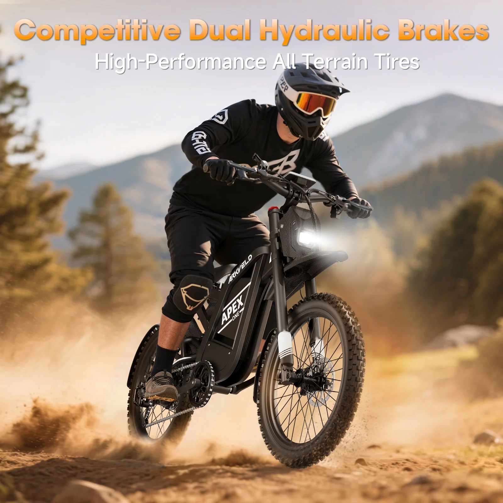 Arkveld Electric Bike for Adults, Peak-3000W, Max 40MPH and 80Miles Electric Motorcycle,25