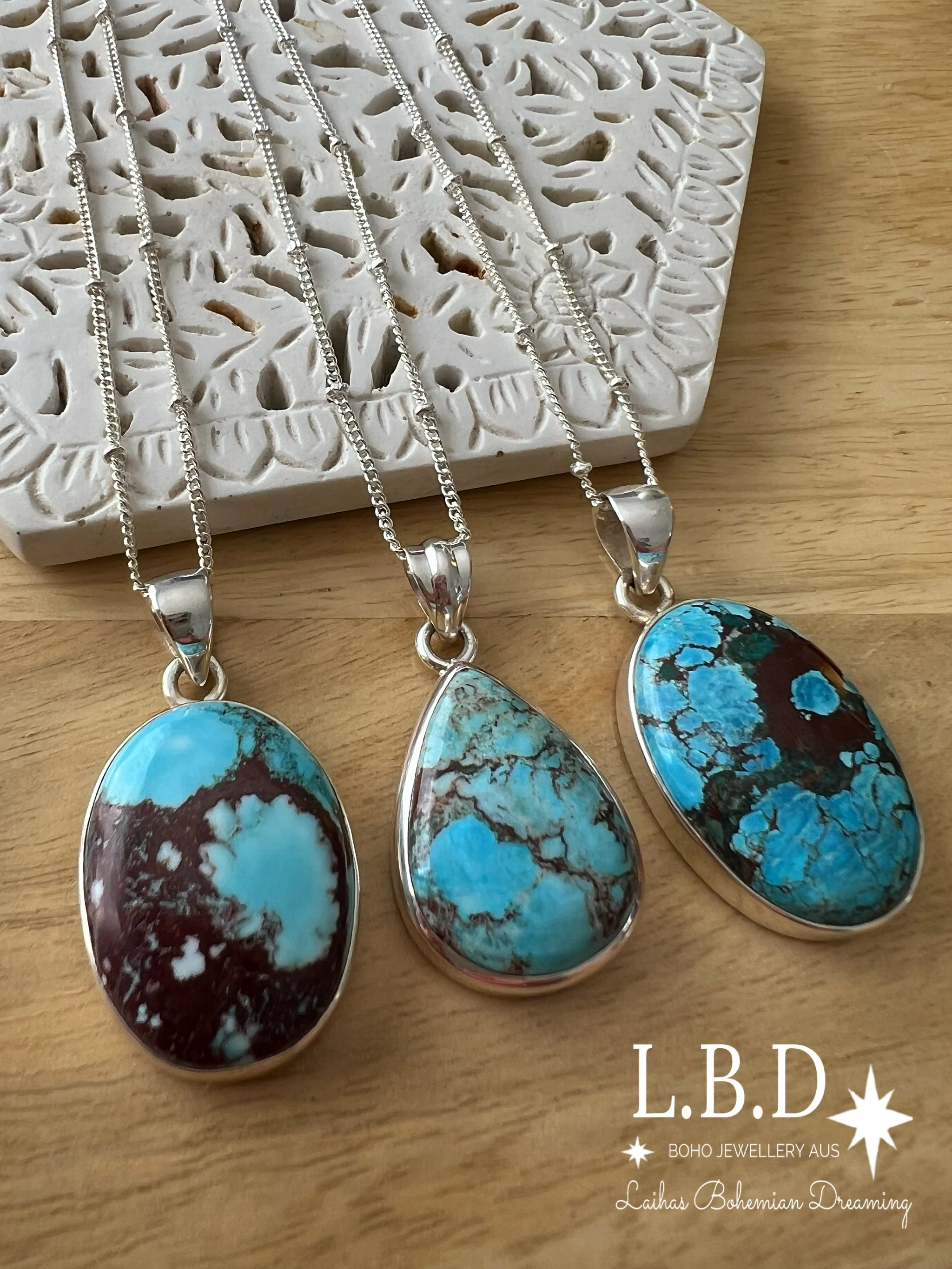 Laihas Genuine Turquoise Necklace