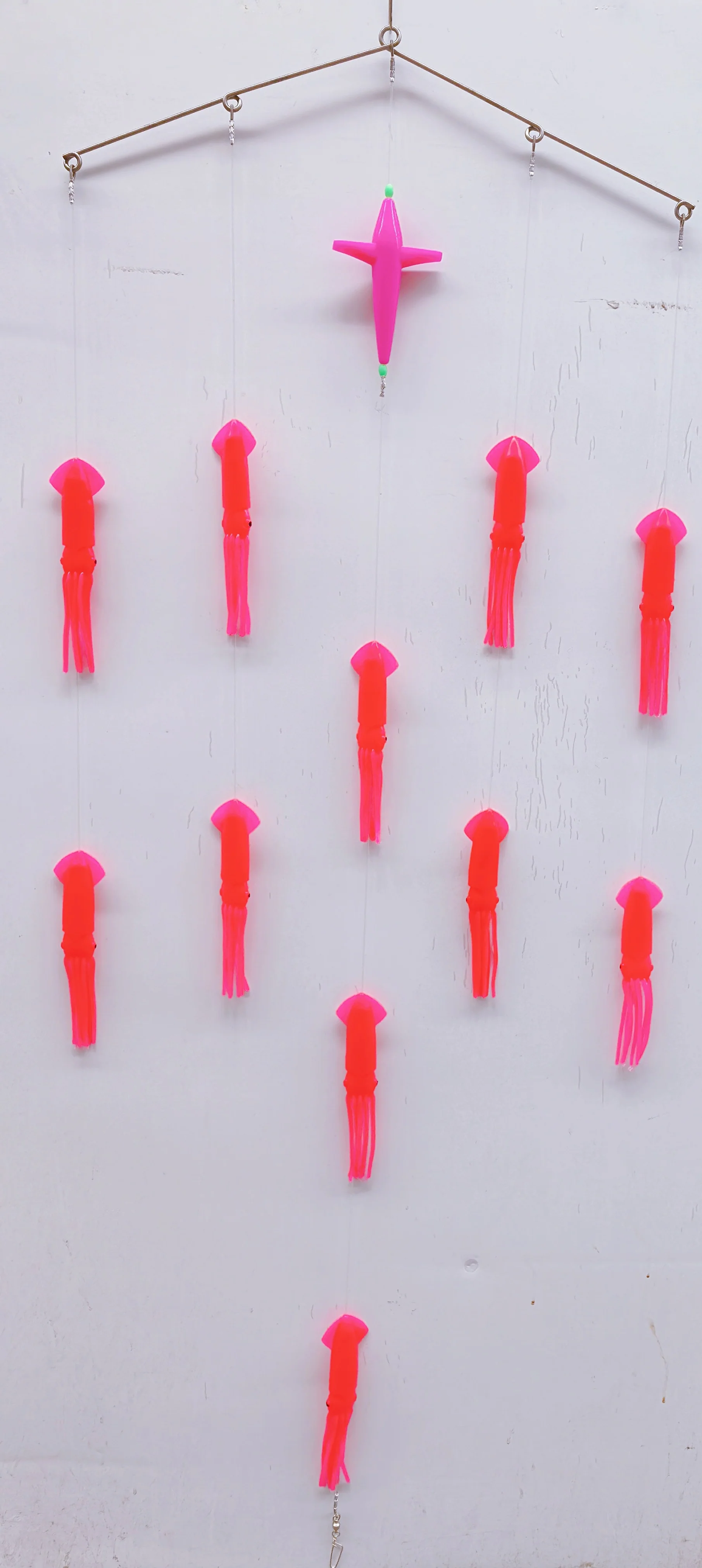 Masterpro Pink Squid Spreader Bar Game Fishing Trolling Teaser 5 Rings Marlin Tuna Mahi   Pink