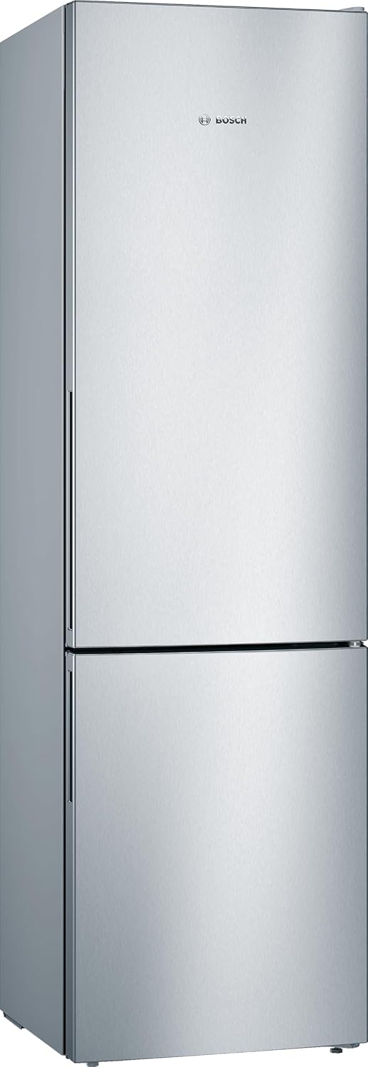 Bosch KGV39VLEAS Serie 4, Frigorifero combinato da libera installazione, LowFrost, Cassetti VitaFresh, Luce LED, Acciaio, 201x60 cm