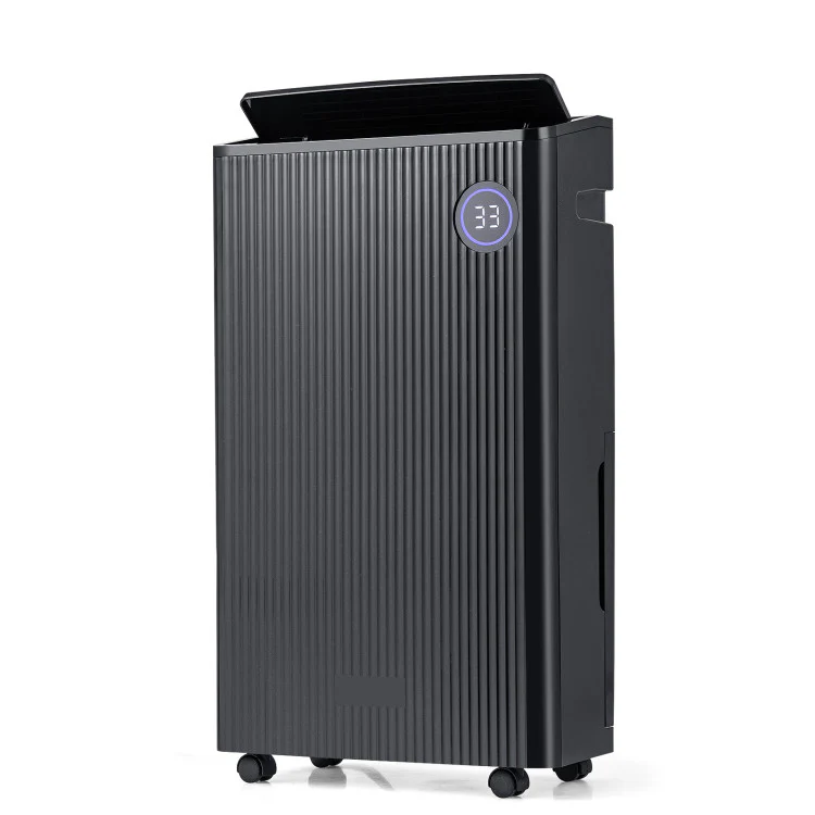 57 Pint Dehumidifier for Basement, 4500 Sq.Ft Dehumidifier with Auto Drain Hose & Wheels, 3-Color Indicator, Dry Clothes Mode, 24H Timer