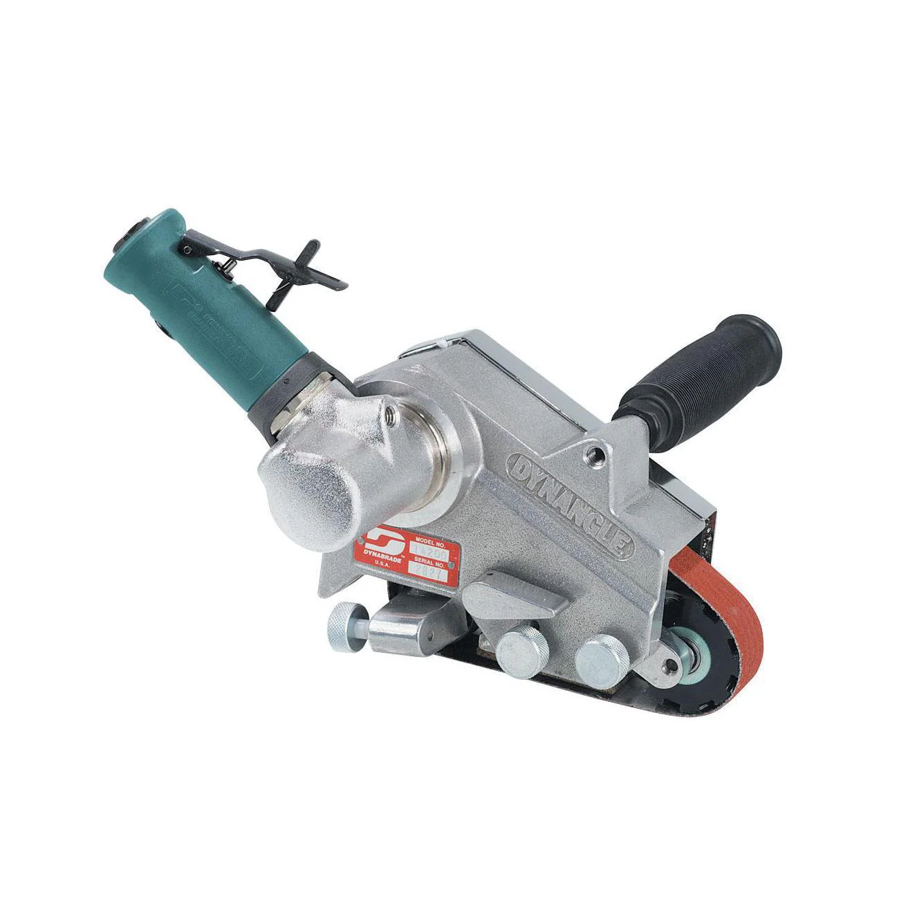 Dynabrade Dynangle 14200  ~  Dynangle Abrasive Belt Tool .7 Hp 7 Degree Offset 20000 Rpm Rear Exhaust For 1X18 Belts