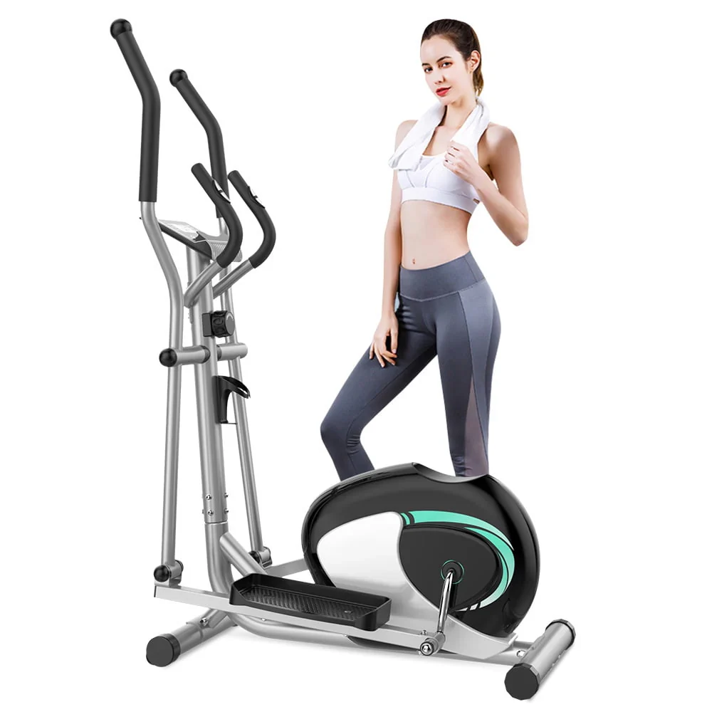 Elliptikus tréner, Dripex mágneses elliptikus tréner (2023-as, új, továbbfejlesztett modell), fitnesz kardió cross tréner 8 ellenállási szinttel, 6 kg-os lendkerékkel, pulzusméréssel, LCD monitorral, eszköztartóval