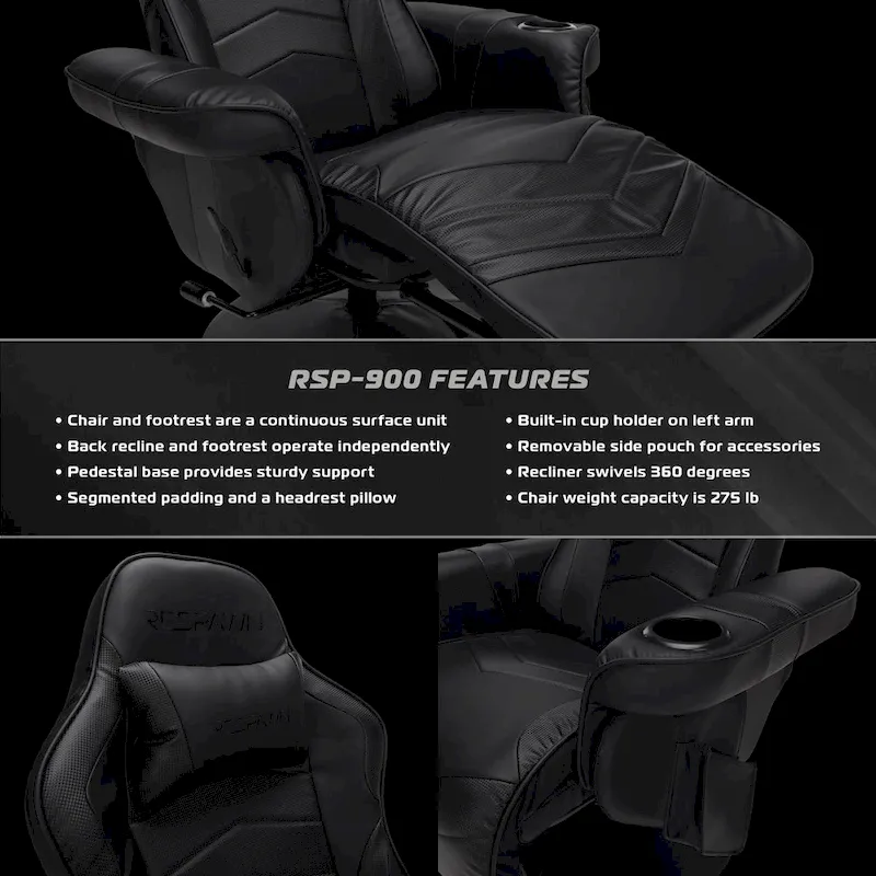 Gaming Recliner - Reclining Gaming Chair with Footrest