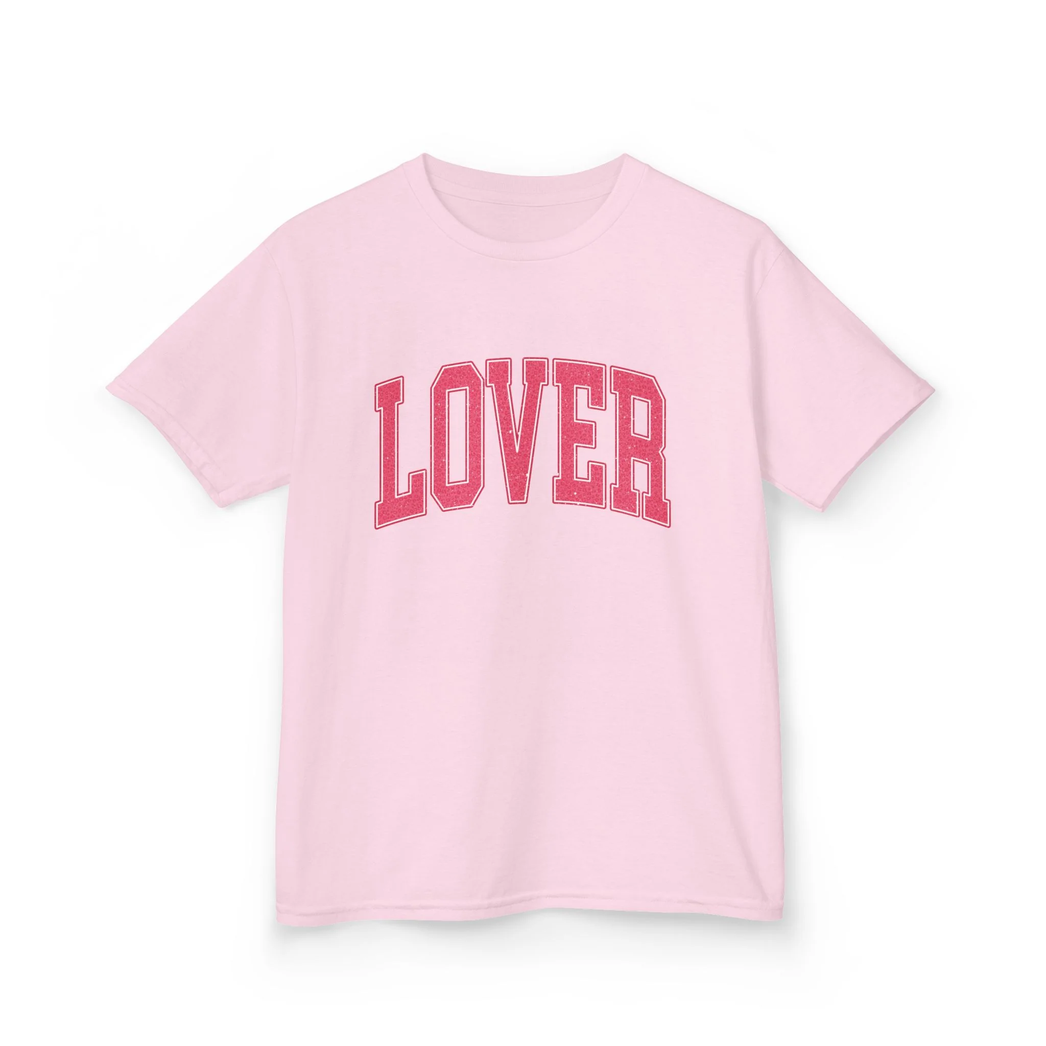 Lover Pink Arch Text Kids Tee | Valentine Kids Shirt