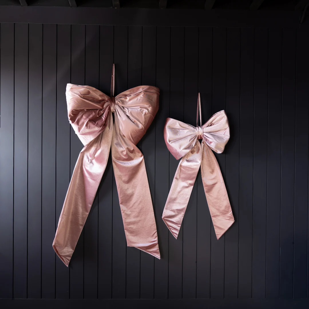 Oversized Pink Velvet Bow